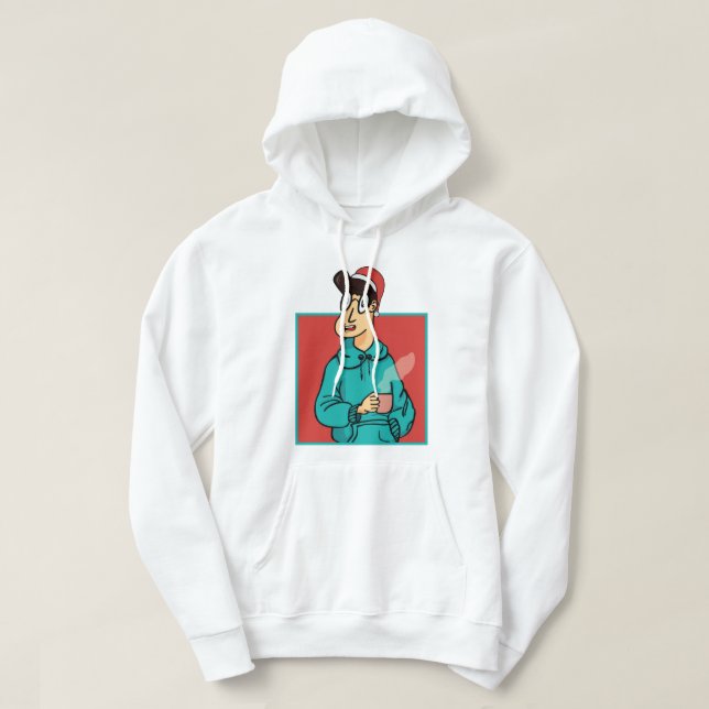 Cosy Christmas Character: Festive Cartoon  T-Shirt Hoodie (Design Front)