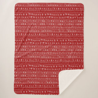 Cosy Christmas Cheer Sherpa Blanket