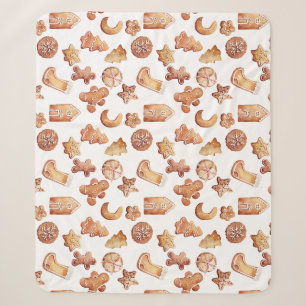 Cosy Christmas cookies Sherpa Blanket