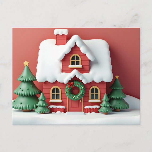 Cosy Christmas Cottage Card (Front)