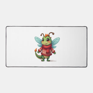 Cosy Christmas Dragonfly Desk Mat