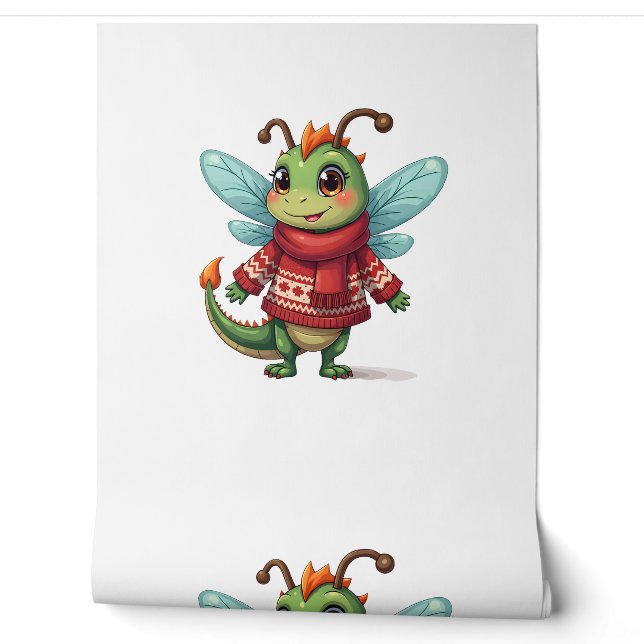 Cosy Christmas Dragonfly Wallpaper (Unrolling)
