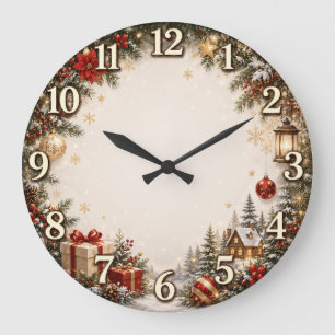 Cosy Christmas Gift Wall Clock