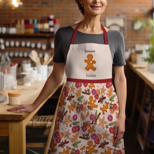 Cosy Christmas Gingerbread Man Grammie's Kitchen Apron (Creator Uploaded)
