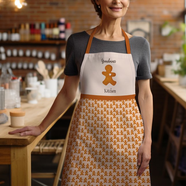 Cosy Christmas Gingerbread Man Grandma's Kitchen Apron (Creator Uploaded)