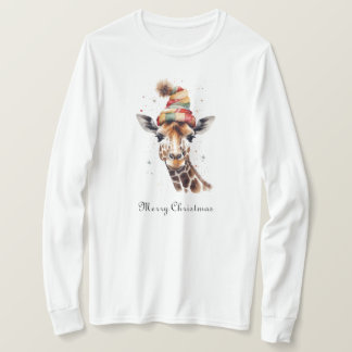 Cosy Christmas Giraffe, custom T-Shirt