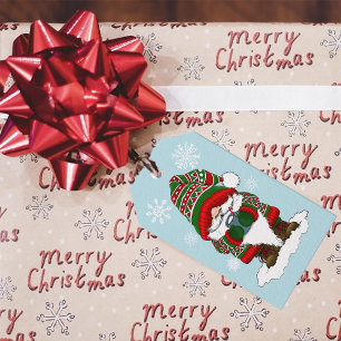 Cosy Christmas Gnome Red Green Winter Cute Gift Tags