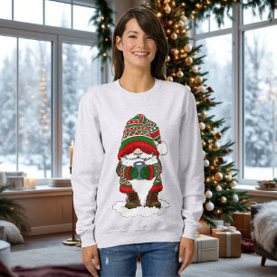 Cosy Christmas Gnome Red Green Winter Cute Sweatshirt