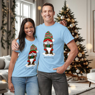Cosy Christmas Gnome Red Green Winter Cute T-Shirt