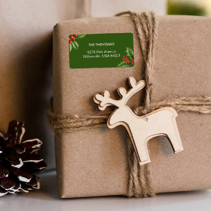 Cosy Christmas Greenery Return Address Label