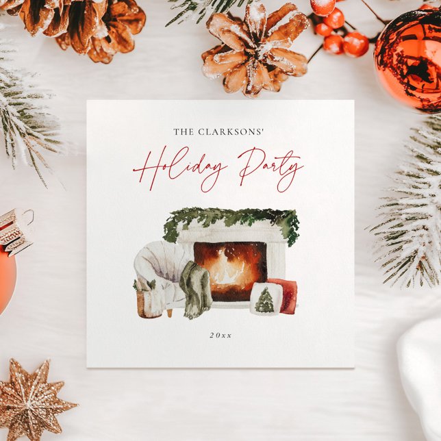 Cosy Christmas Holiday Party Napkin (Creator Uploaded)