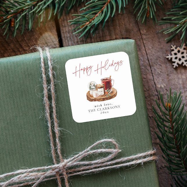 Cosy Christmas Holiday  Square Sticker (Creator Uploaded)