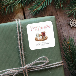 Cosy Christmas Holiday  Square Sticker