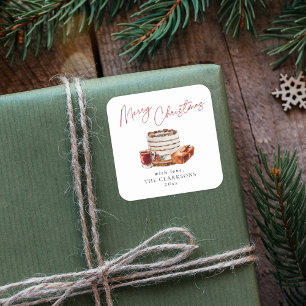 Cosy Christmas Holiday  Square Sticker