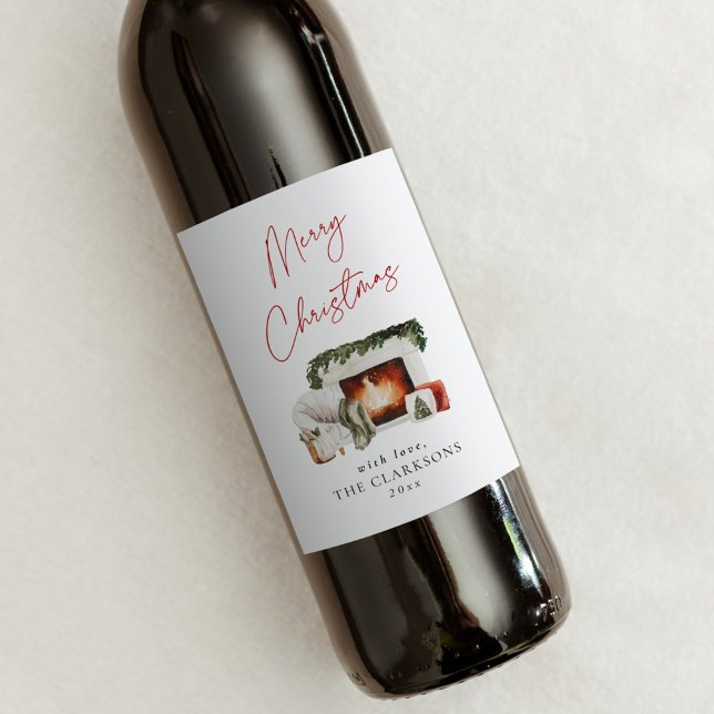 Cosy Christmas Holiday  Wine Label (Creator Uploaded)