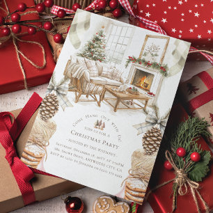 Cosy Christmas Home Party Invitation