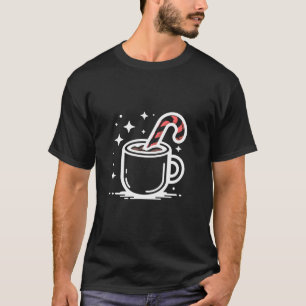 Cosy Christmas Hot Cocoa Candy Cane Mug Xmas Long T-Shirt