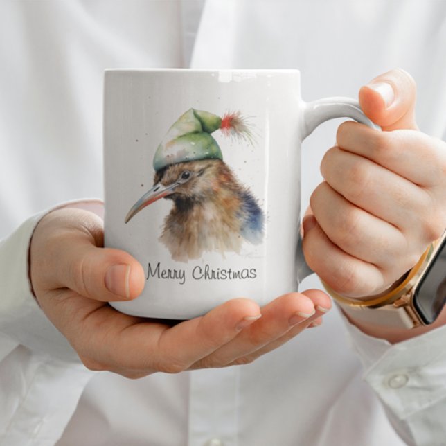 Cosy Christmas Kiwi, custom Coffee Mug (Creator Uploaded)