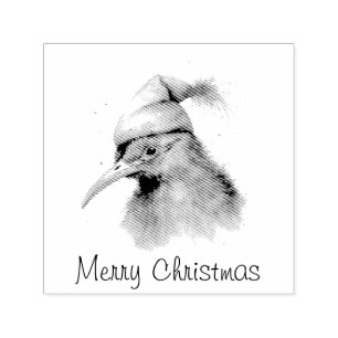 Cosy Christmas Kiwi, custom Self-inking Stamp