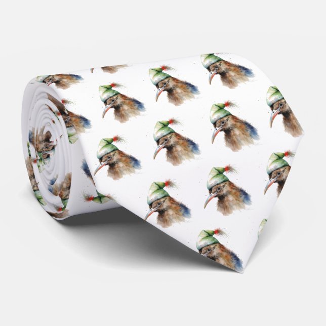 Cosy Christmas Kiwi Tie (Rolled)