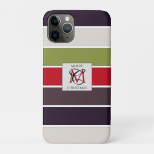 Cosy Christmas Pastel Colour Palette Monogram Case-Mate iPhone Case