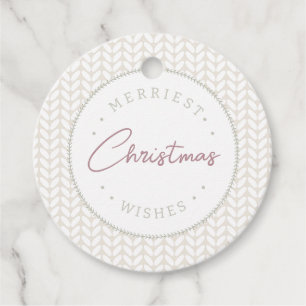 Cosy Christmas Personalised Circle Gift Tag