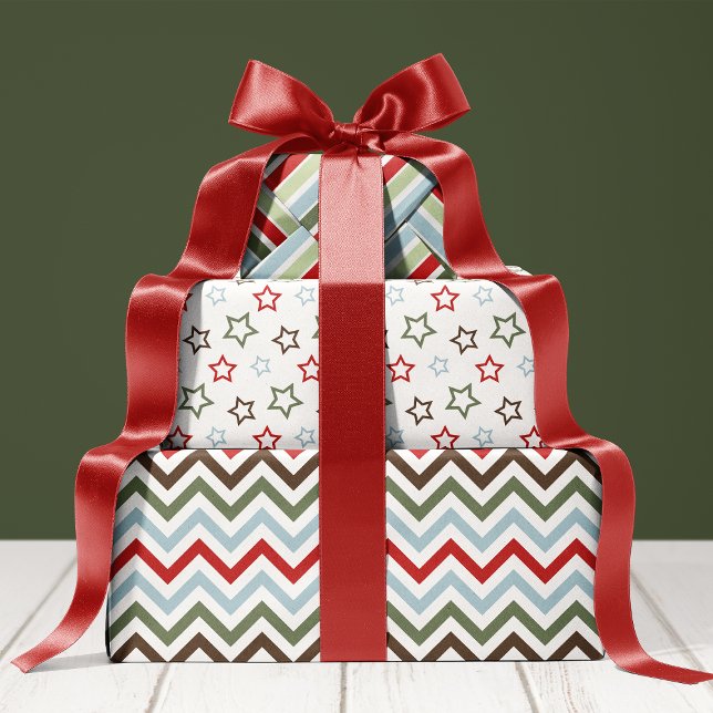 Cosy Christmas Red And Green Holiday Wrapping Paper Sheet (Creator Uploaded)