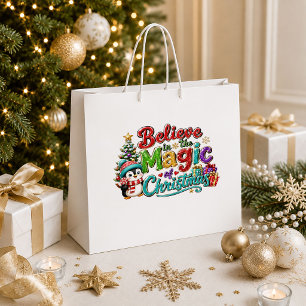 Cosy Christmas Red Green Holiday Gift Bag Design
