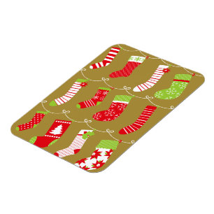 Cosy Christmas Retro Winter Socks Magnet