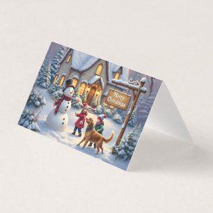 Cosy Christmas Snow Scene Art