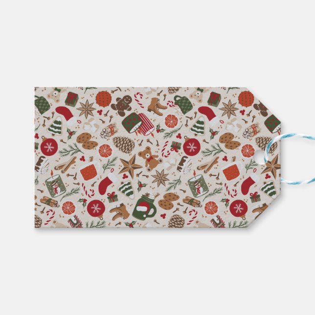 Cosy Christmas & Spice Gift Tags (Front (Horizontal))