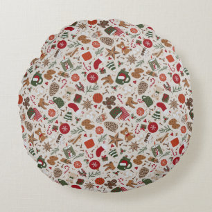 Cosy Christmas & Spice Round Cushion