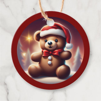 Cosy Christmas Teddy Gingerbread TWArt Favour Tags