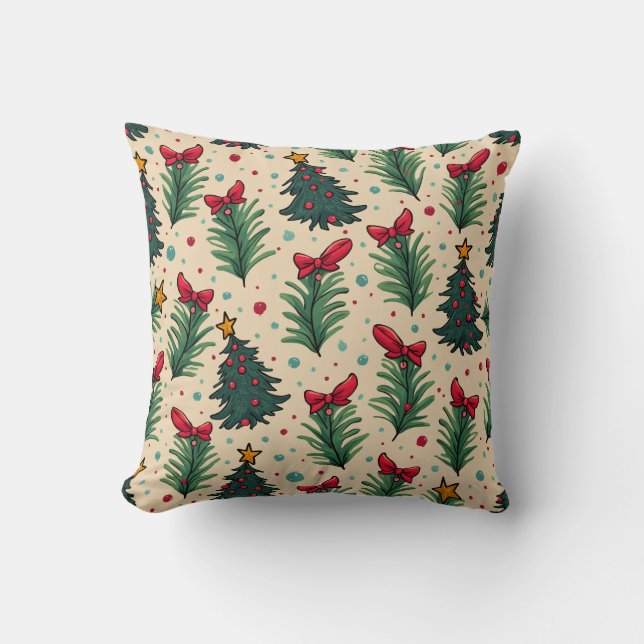 Cosy Christmas Tree Pillow (Front)
