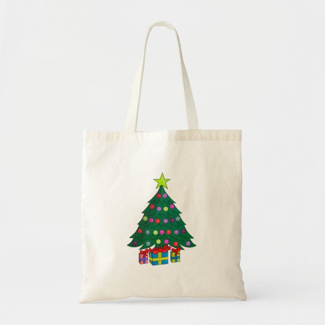 Cosy Christmas Tree Tote Bag (Front)