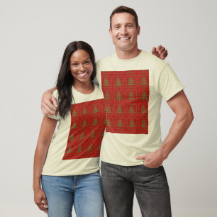 Cosy Christmas tree ugly sweater chequered pattern