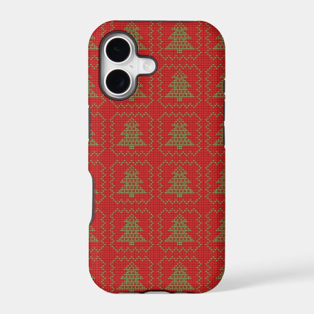 Cosy Christmas tree ugly sweater chequered pattern (Back)