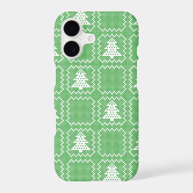 Cosy Christmas tree ugly sweater chequered pattern (Back)