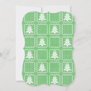 Cosy Christmas tree ugly sweater chequered pattern