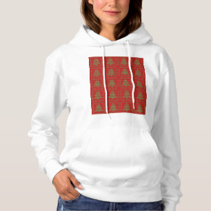 Cosy Christmas tree ugly sweater chequered pattern