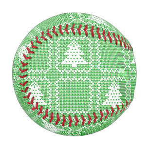 Cosy Christmas tree ugly sweater chequered pattern Baseball