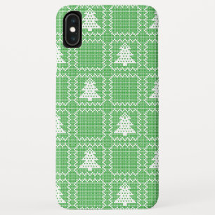 Cosy Christmas tree ugly sweater chequered pattern Case-Mate iPhone Case