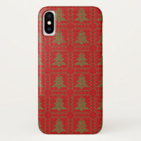 Cosy Christmas tree ugly sweater chequered pattern