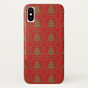 Cosy Christmas tree ugly sweater chequered pattern Case-Mate iPhone Case