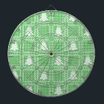 Cosy Christmas tree ugly sweater chequered pattern Dartboard<br><div class="desc">Pattern with Christmas ugly sweater and chequered pine</div>