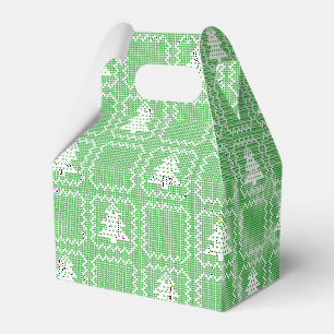 Cosy Christmas tree ugly sweater chequered pattern Favour Box