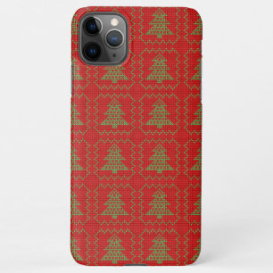 Cosy Christmas tree ugly sweater chequered pattern iPhone 11Pro Max Case