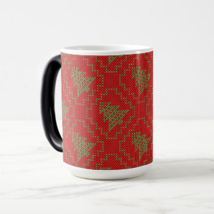 Cosy Christmas tree ugly sweater chequered pattern Magic Mug