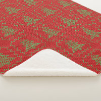 Cosy Christmas tree ugly sweater chequered pattern