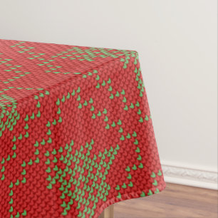 Cosy Christmas tree ugly sweater chequered pattern Tablecloth